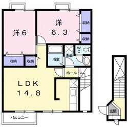 ラフィーネⅠの物件間取画像